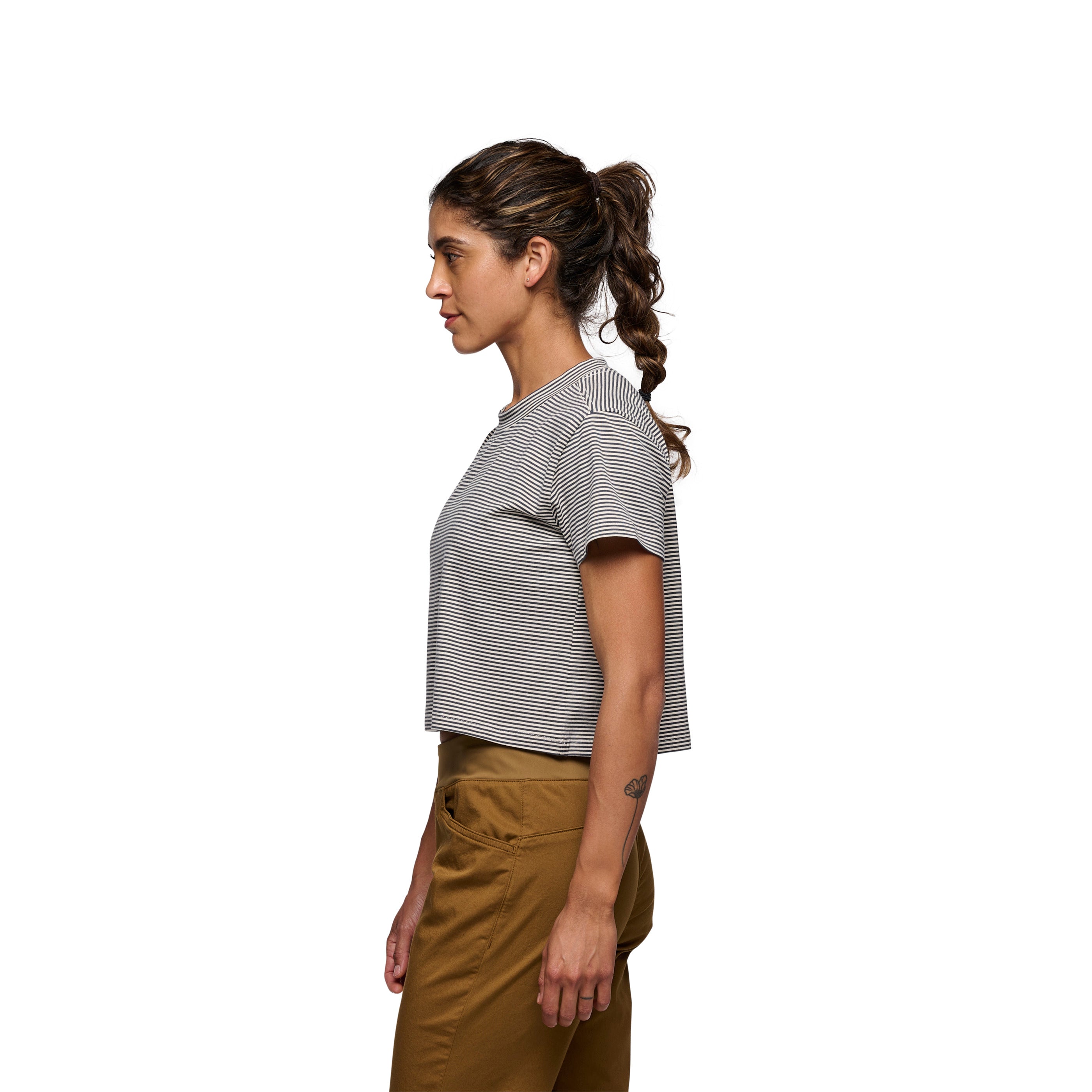 Alternative view of Women'S Bd Stripe Crop Short Sleeve Tee